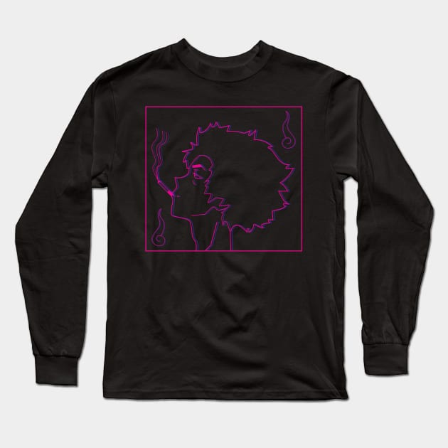 Mugen Smoking Samurai Inspired Long Sleeve T-Shirt by Thrylos Store